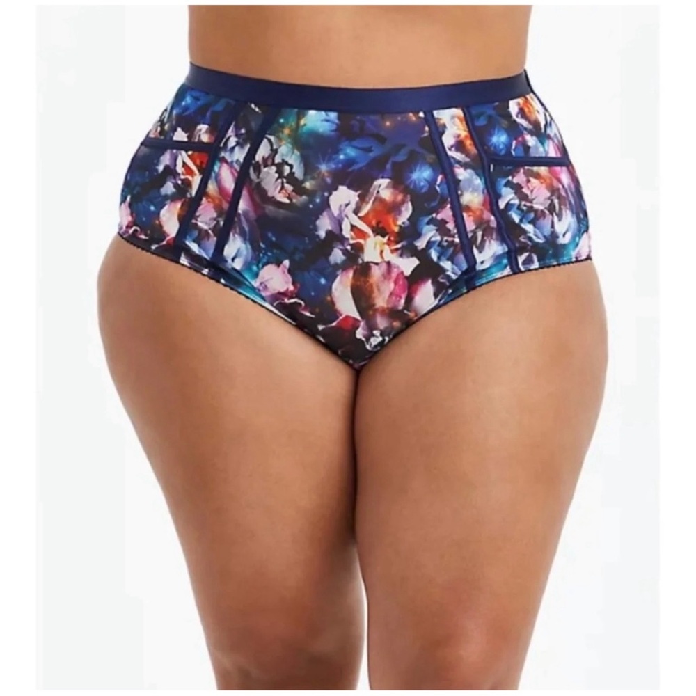 Torrid Blue Floral Galaxy High-Waisted Brief NWT Sz 1 (14-16)